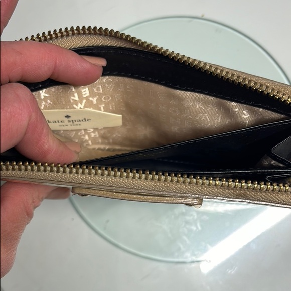 Kate Spade Gold Textured Wristlet - Picture 5 of 9